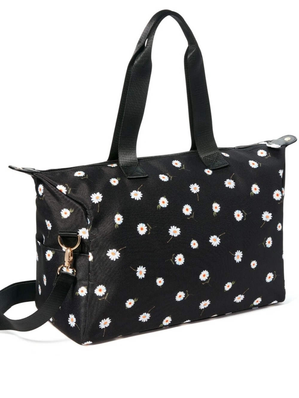 ALICE + OLIVIA Floral Daisy Weekender Tote Bag in Black